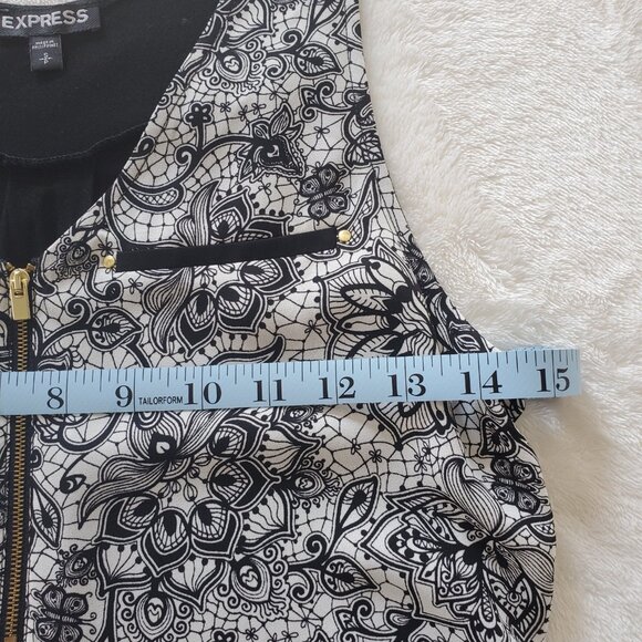 Express Sleeveless Top Paisley Print S - Picture 8 of 11